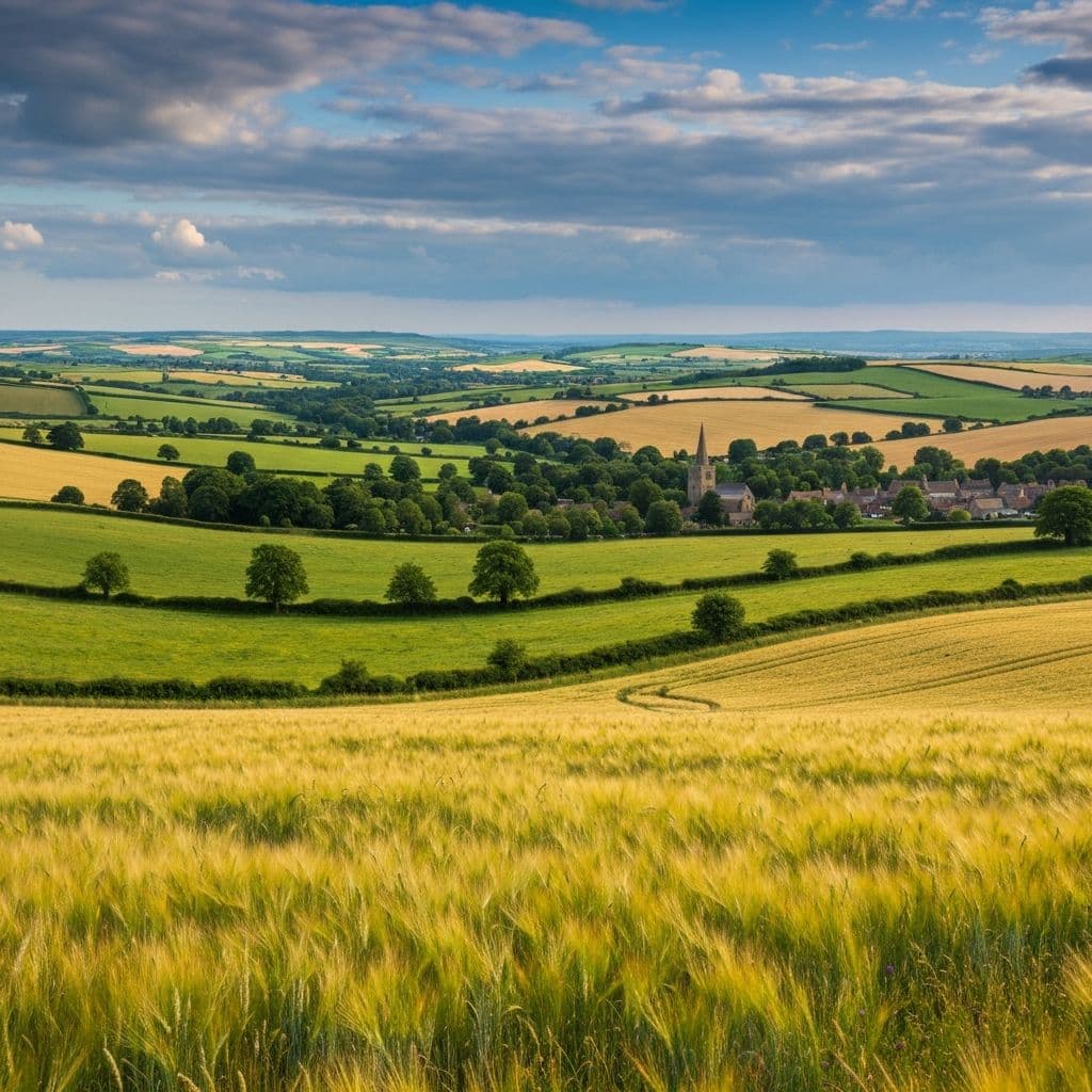 Panoramic view of the Lincolnshire Wolds